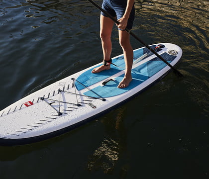 This inflatable stand-up paddleboard can go anywhere with you