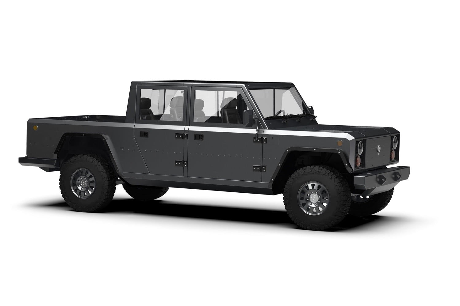 Tread lightly in Bollinger’s ruggedly cool electric pickup truck